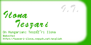 ilona teszari business card